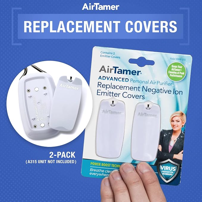 AirTamer Advanced Personal Air Purifier Replacement Negative Ion Emitter Covers - Image 2