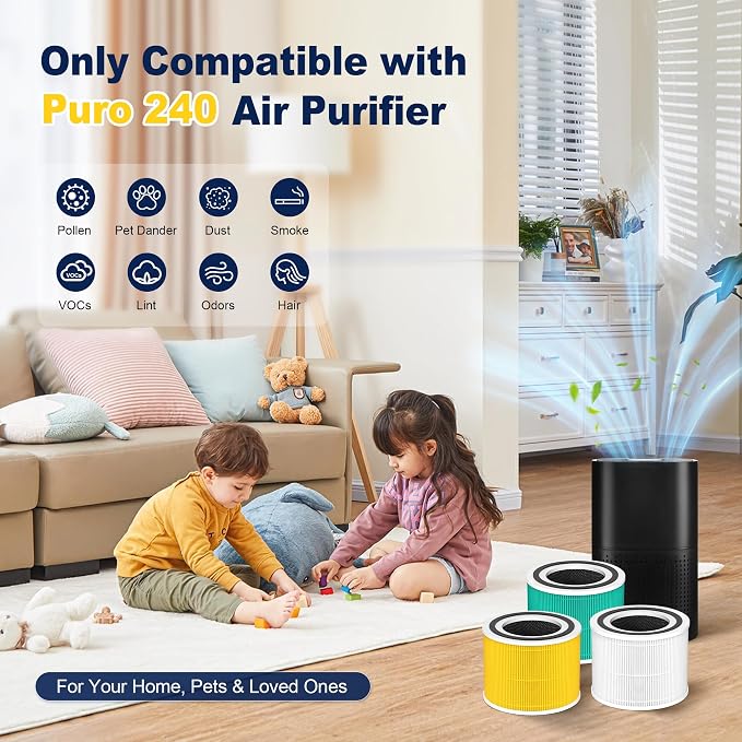 4 Pack 240 Pet Care Replacement Filter Compatible - Image 2