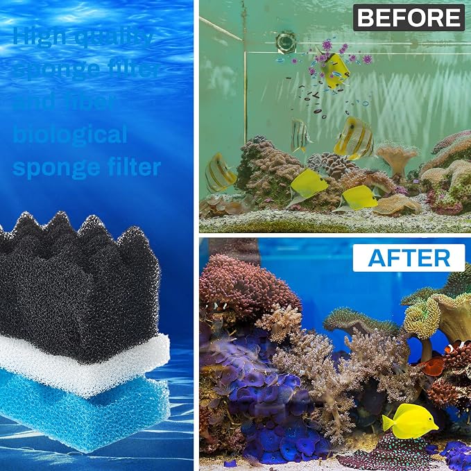 6 Pcs Aquarium Filters Bio Sponge Sets Compatible - Image 5