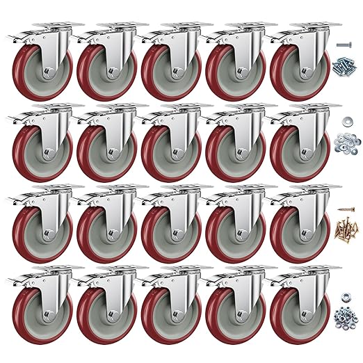 5" Heavy Duty Plate Casters by CLOATFET