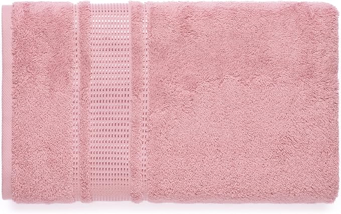Melissa Linen, Bath Sheet, 100% Turkish Cotton Towel for Bathroom, Absorbent, Quick Dry, Durable and Soft Shower Towel, 35 in x 60 in Large, Spa and Hotel Quality, Dusty Pink