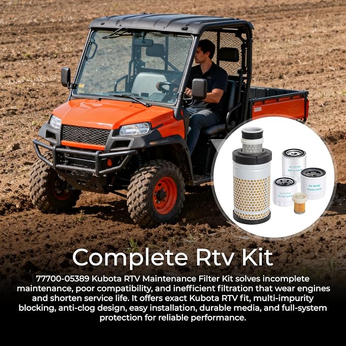 77700-05389 Kubota RTV Maintenance Filter Kit Compatible - Image 5