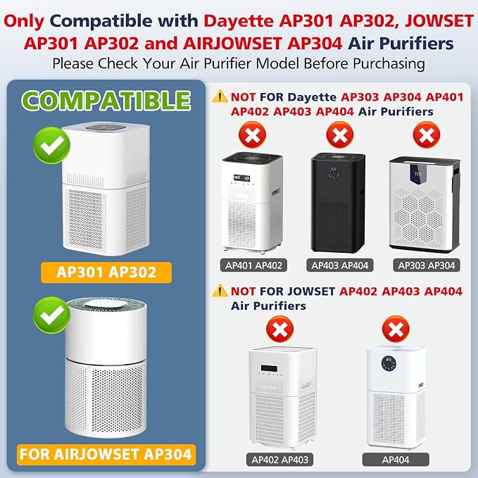 2 Pack AP301 Replacement Filter, Only Compatible - Image 2