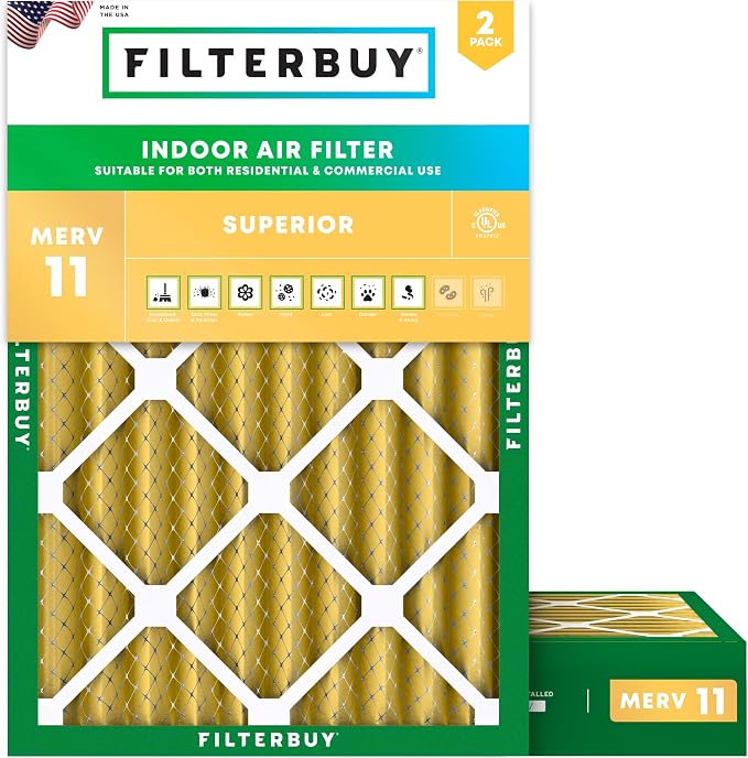 Filterbuy 18x24x4 Air Filter MERV 11 Superior Pet & Allergy Defense, by Filterbuy