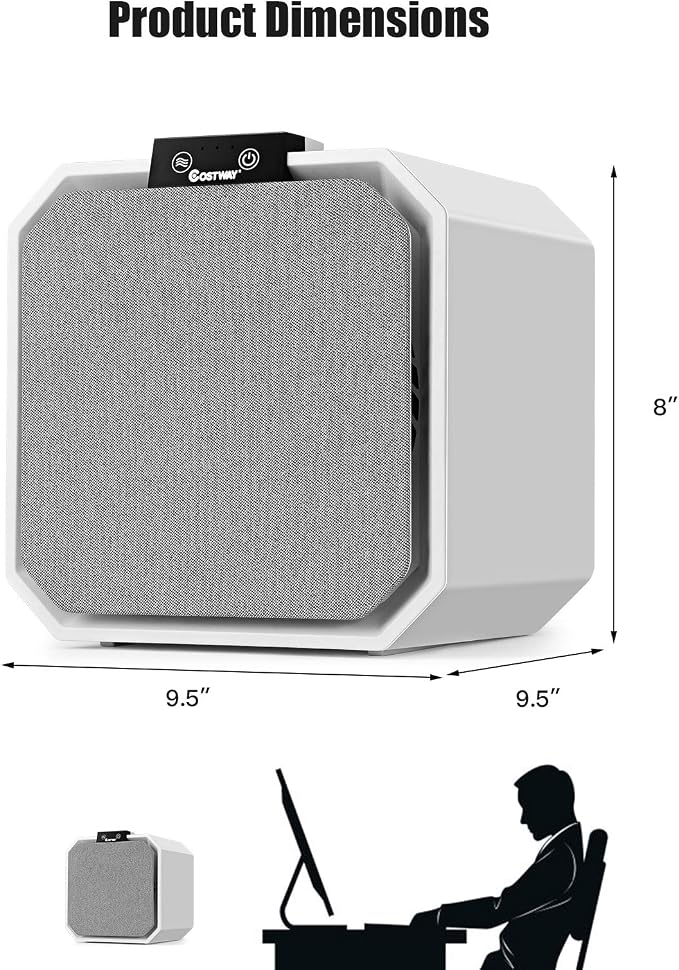 COSTWAY Air Purifier, Desktop Air Cleaner - Image 7