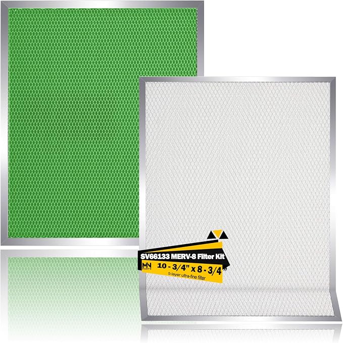 SV66133 MERV 8 HRV Filter Kit Replacement, 10-3/4" x 8-3/4" 2 Packs | Washable by Unknown