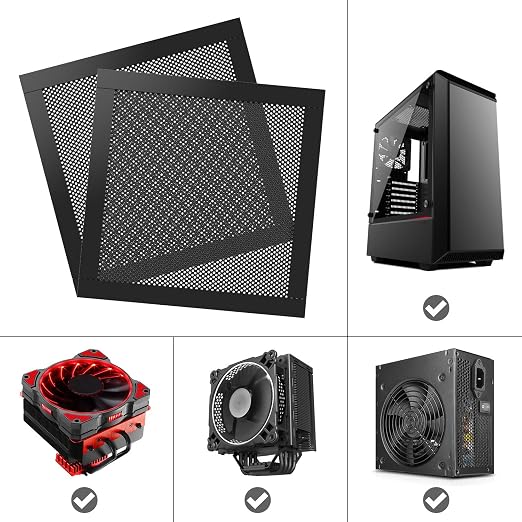 MoKo 140mm Dust Filter for Computer Cooler Fan, Magnetic Frame PC Fan Dust Mesh - Image 4