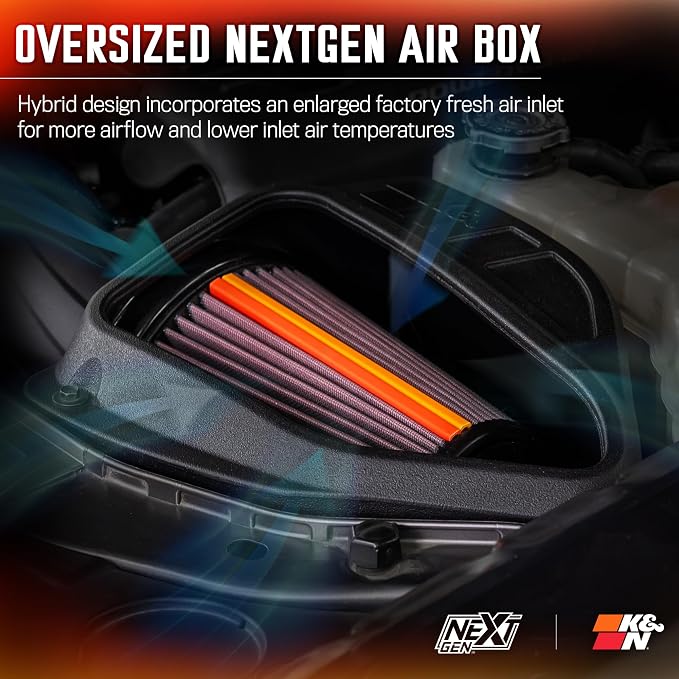 K&N NextGen Cold Air Intake System: High-Flow Cotton Filter: Compatible - Image 4