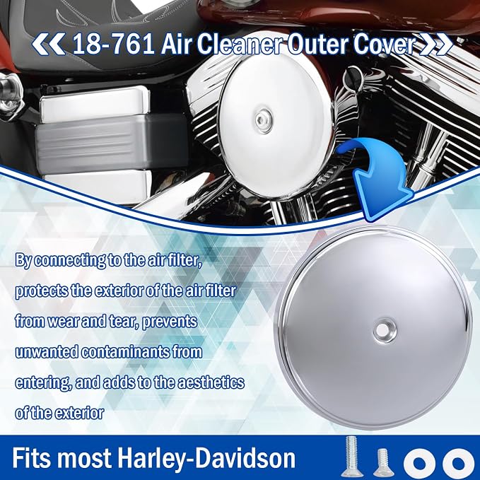 18-760 Air Cleaner Outer Cover for Billet Sucker and Big Sucker Stage, Chrome - Image 2