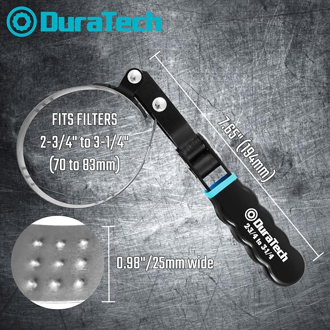 DURATECH Small Swivel Oil Filter Wrench, Oil Filter Removal Tool Fits Filters - Image 2
