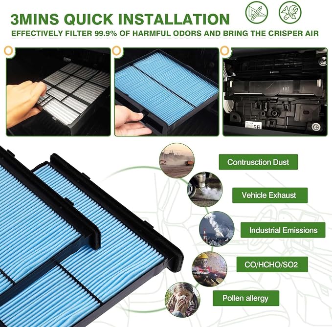4-Pack 72880-FL000 HEPA Cabin Air Filter Fits - Image 6