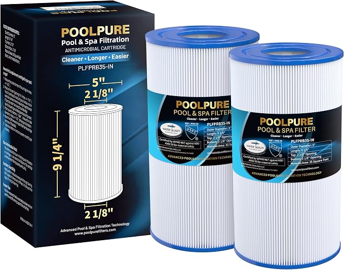 POOLPURE PRB35-IN Spa Filter Replaces Unicel C-4335, Guardian 409-219, Filbur by POOLPURE