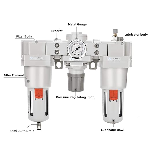 NANPU 1" NPT Air Filter, Regulator & Lubricator Combo - Image 2