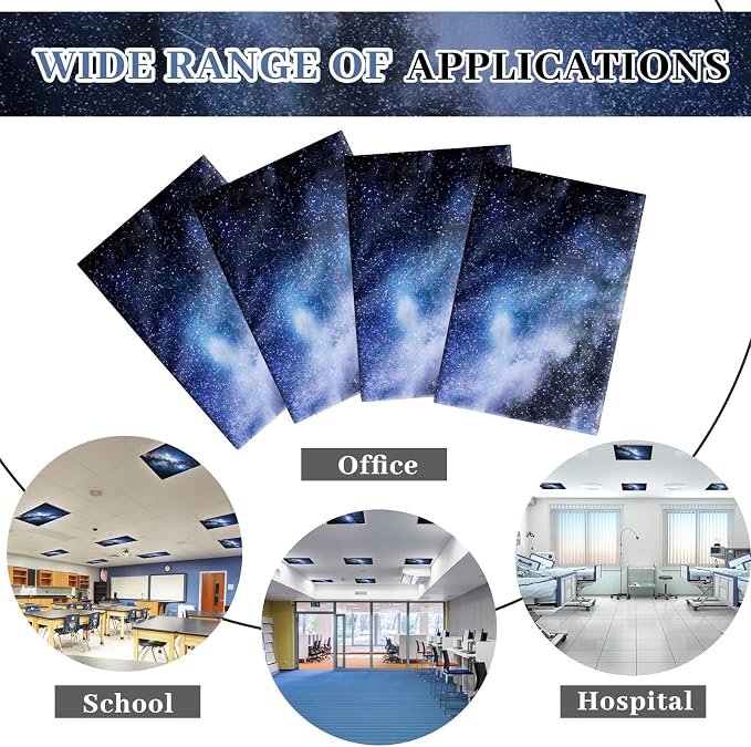 VIHOSE 4 Pcs 2 x 2 Feet Fluorescent Light Covers - Image 4