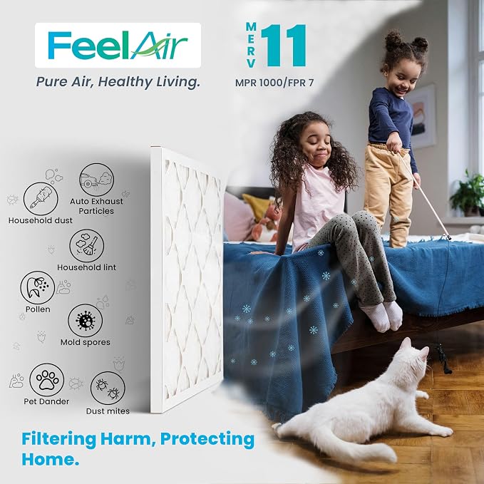 12x24x1 Air Filter – 6 Pack, MERV 11 Pleated HVAC & Furnace Filter, - Image 3
