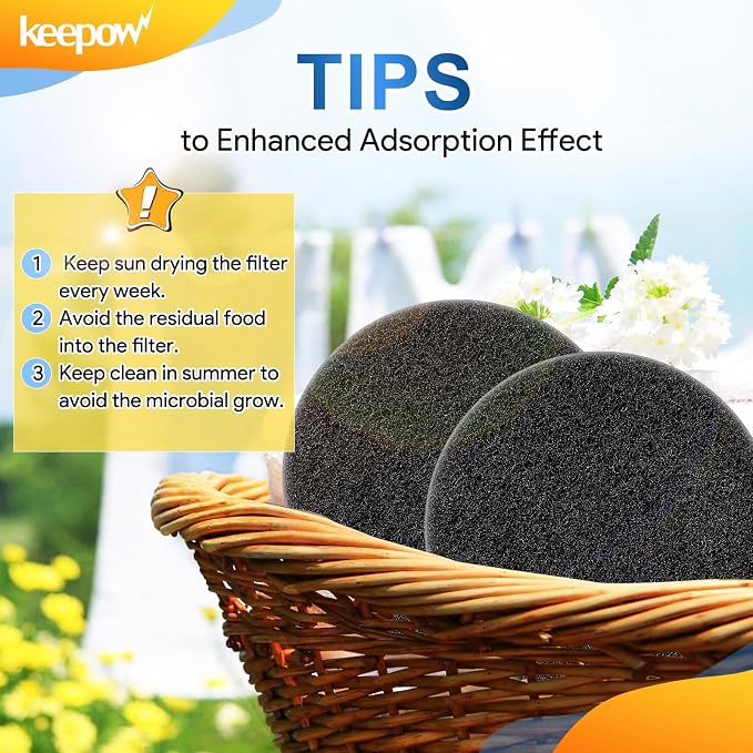 KEEPOW 10 Pack 6.75" Compost Bin Filter Replacement - Image 6