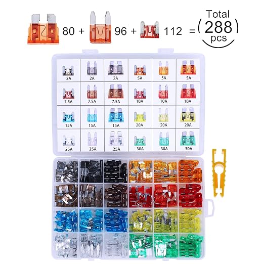 288 Pieces Car Fuses Assortment Kit - Image 2