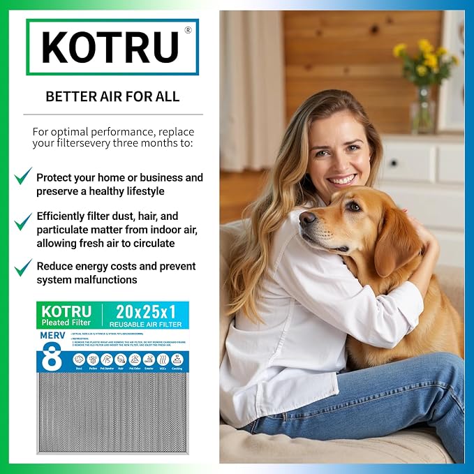 20x25x1 Air Filter, Reusable Air Filter - Image 3