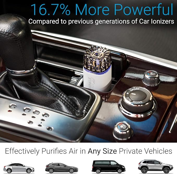 Car Air Purifier Ionizer - 12V Plug-in Ionic Anti-Microbial Car Deodorizer - - Image 4