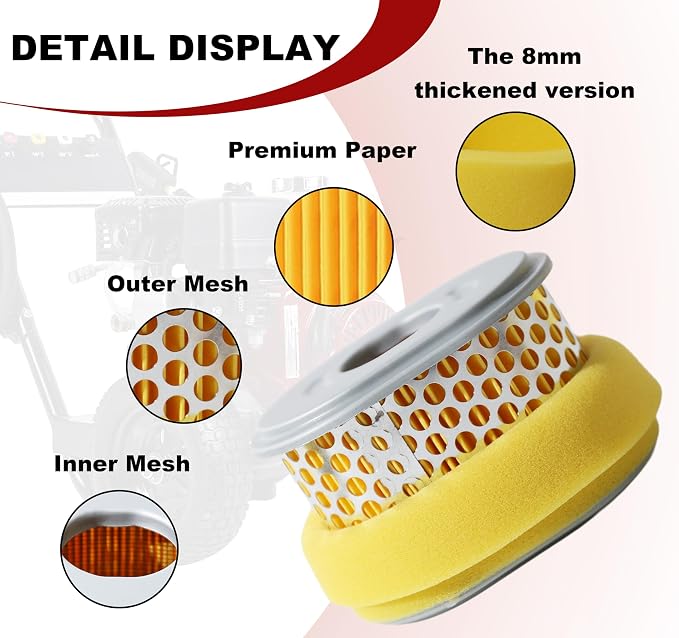 GX270 Air Filter w/Spark Plug for Honda GX240 8HP 9HP Engine, Replace - Image 3