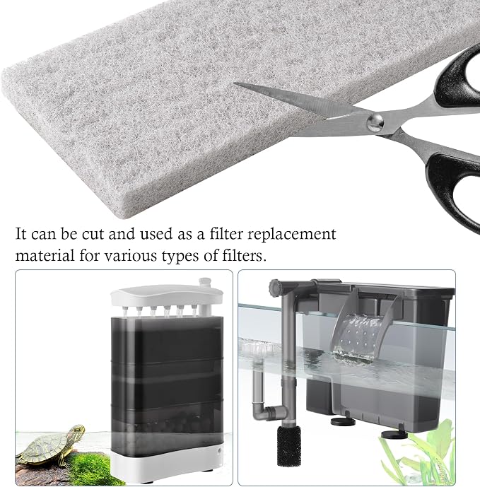 4-Pack Mixed Aquarium Sponge Filter Pad, Cut-to-Fit Aquarium Foam - Image 3