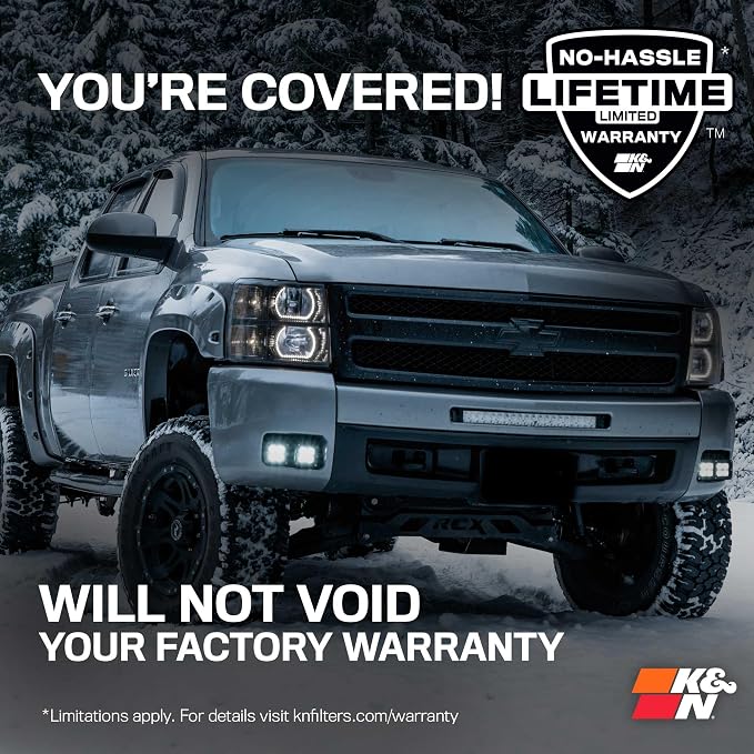 K&N Cold Air Intake System: High-Flow Air Filter, Increase Performance & - Image 9