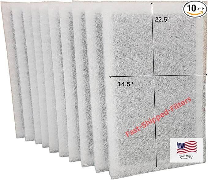 Fast-Shipped-Filters 10 Pack 16x25 Replacement Filter Pads Designed to Fit by Unknown