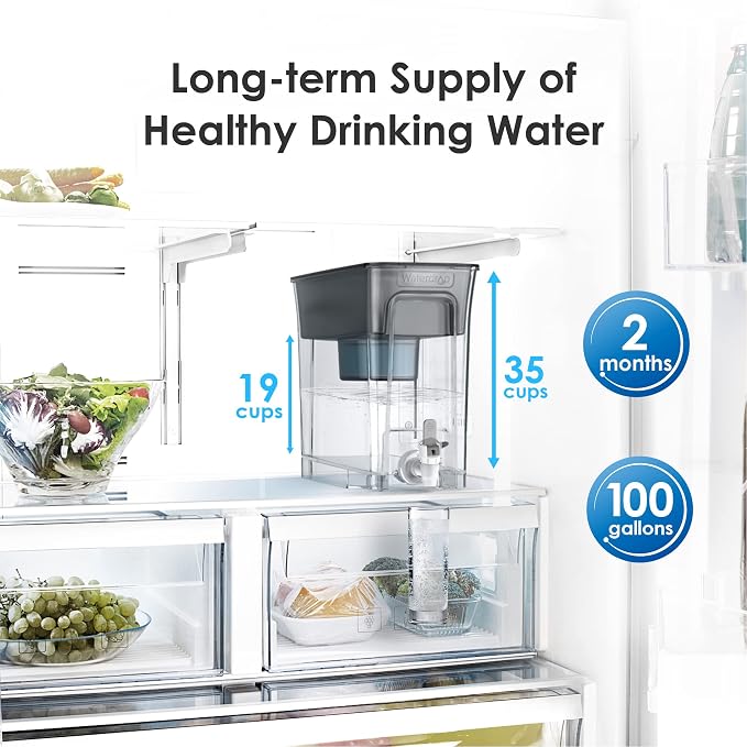 Waterdrop Slim Alkaline Water Filter Dispenser, Large 35-Cup, Up to PH 9.5 - Image 5