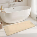 Mecko Loofah Bath Mat for Tub - Quick-Dry Non-Slip Shower Mat, Extra Thick Textured Grip Bathtub Mat for Bathroom and Shower Floor, Indoor/Outdoor Use for Wet Areas (Beige, 17"x47")