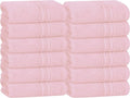 BOUTIQUO Ultra Soft Cotton Washcloths, Contains 12 Piece Face Cloths 12x12 inch, Ideal for Everyday use Face Towels, Compact & Lightweight Multi Purpose Washcloths - Pink