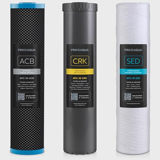 PRO+AQUA ELITE GEN2 Replacement Filter Set, Whole House Heavy Metals Well Water by PROAQUA