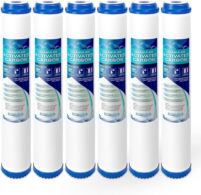 Standard Whole House Coconut Shell Granular Activated Carbon Water Filter 20” x by Ronaqua