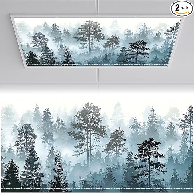 2 Pack Fluorescent Light Covers 4x2 ft Magnetic Light Covers by seewan