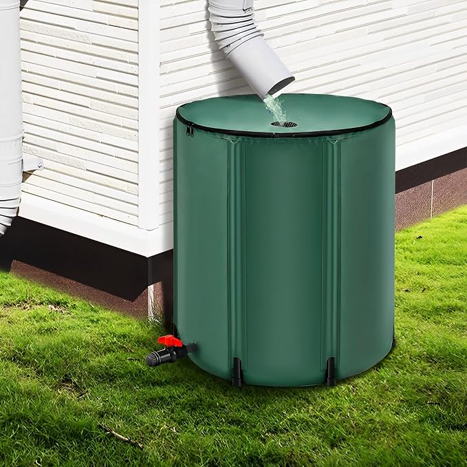 Goplus 53 Gallon Collapsible Rain Barrel, Portable Rain Barrels to Collect - Image 9