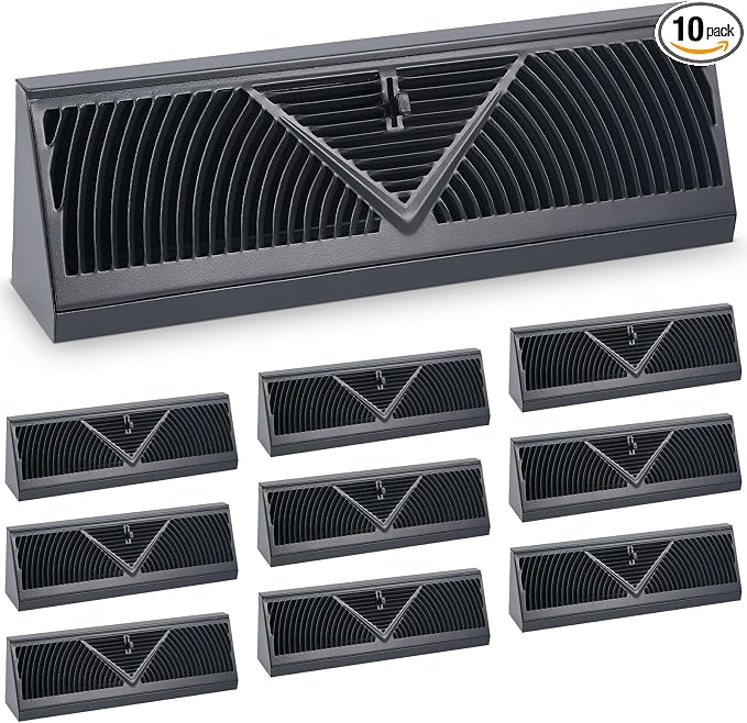 Yaocom 10 Pack Baseboard Register Vent 15 Inch Duct Opening Size Vent Covers by Yaocom