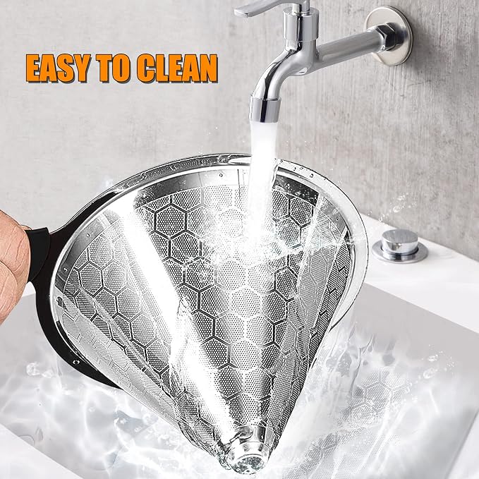 Pour Over Coffee Dripper, Reusable Cone Coffee Filter 1-4 cup, Stainless Steel - Image 4