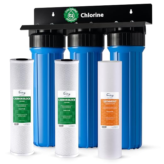 iSpring Whole House Water Filter System, Highly Reduces Sediment, and up to 99% by iSpring