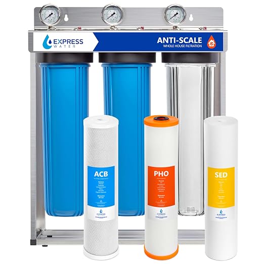 Whole Home Water Filter System| ANTI-SCALE | 3 Stage Water Purifier Whole Home by ExpressWater