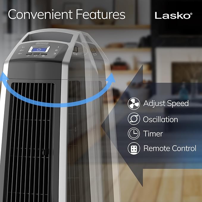 Lasko High Velocity Oscillating Tower Fan - Image 4