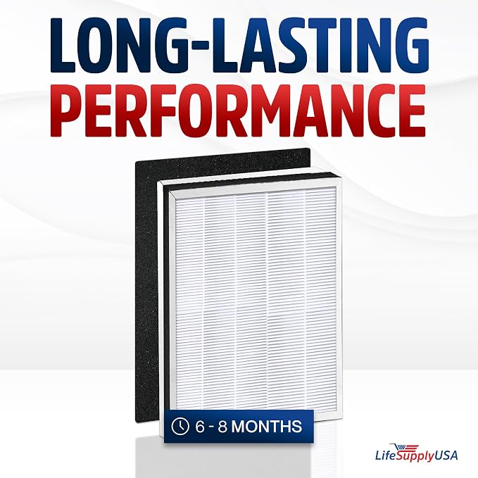 True HEPA Air Cleaner Filter Replacement Kit + 1 Odor Carbon Filters Compatible - Image 4