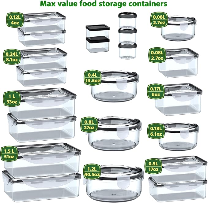 44 Pcs Food Storage Containers - Image 2