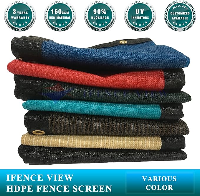Ifenceview 6'x3' to 6'x50' Brown Shade Cloth/Fence Privacy Screen Fabric Mesh - Image 7