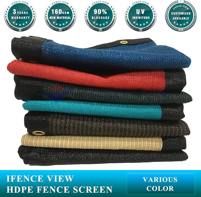 Ifenceview 6'x1' to 6'x100' Brown Shade Cloth Panels Fence Privacy Screen - Image 7