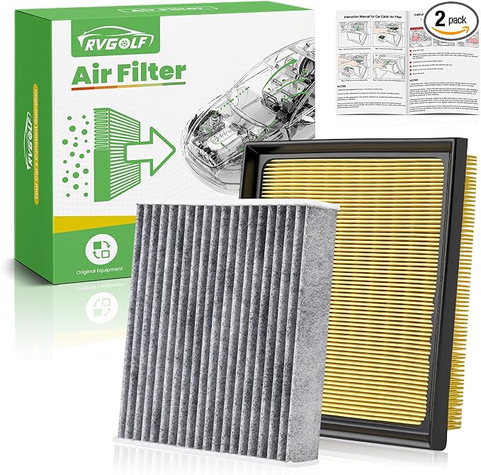 Engine+Cabin Air Filters Fit for 2016-2018 Toyota RAV4 2.5L, 2010-2015 Prius by RVgolf