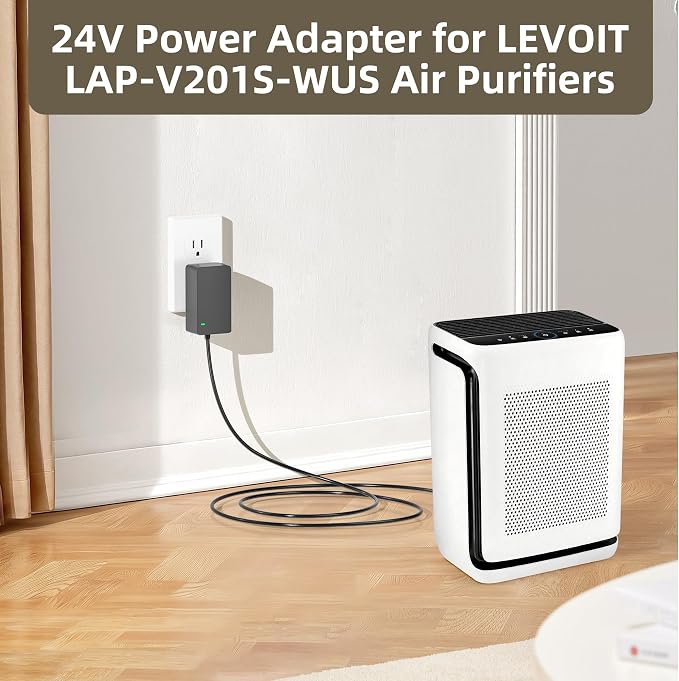 QOWOIEPO 24V Power Cord for Air Purifiers Replacement for LEVOIT Vital 200S-P - Image 3