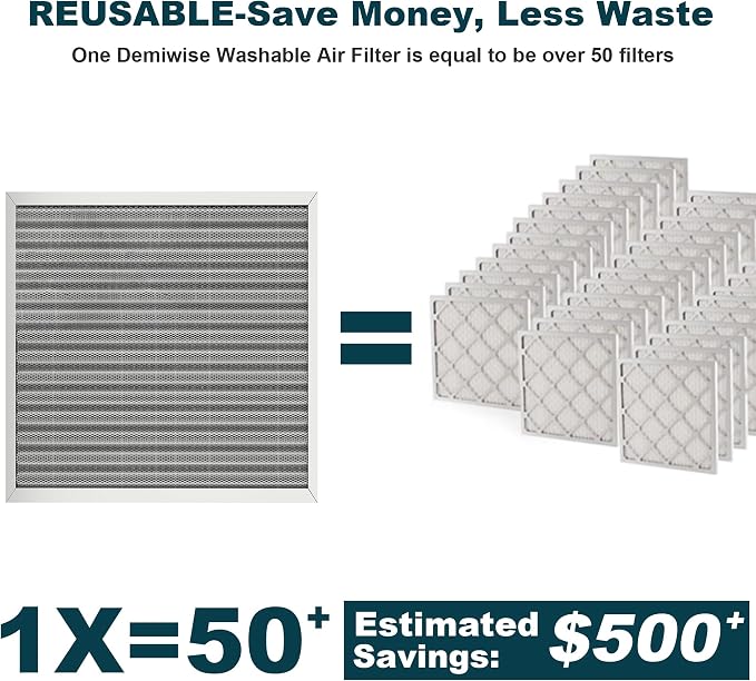 14x25x1 Reusable Air Filter, MERV 8, Permanent Electrostatic Air Filter - Image 4
