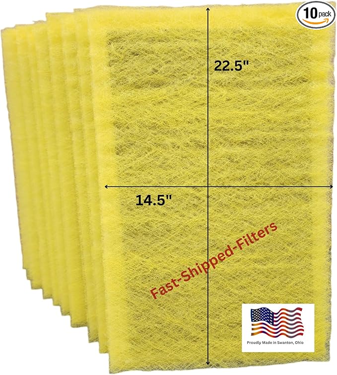 Fast-Shipped-Filters 10 Pack 16x25 Replacement Filter Pads Designed to Fit by Unknown