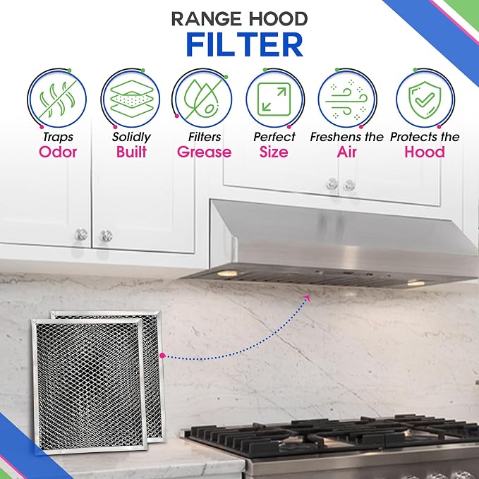 Stove Hood Vent Filter 10.5" x 8.8" 41F 97007696 Fit's Nutone & Broan Range - Image 2