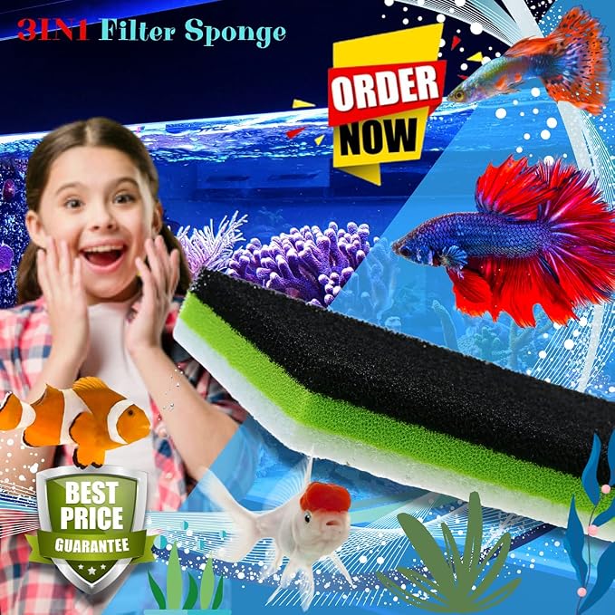 CORISRX 3IN1 Aquarium Filter Sponge Foam Pads - Image 4