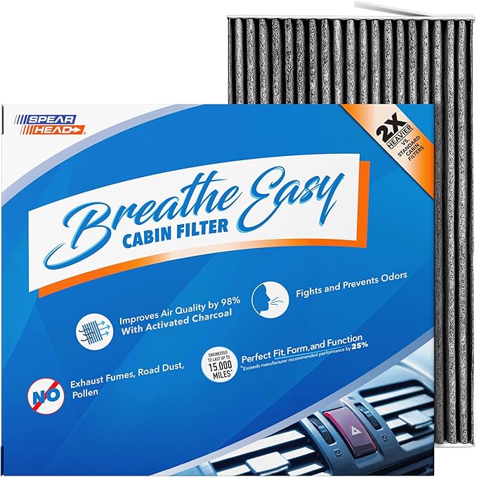 Spearhead Odor Defense Breathe Easy AC & Heater Cabin Filter | Fits 2009-2014 by SPEARHEAD